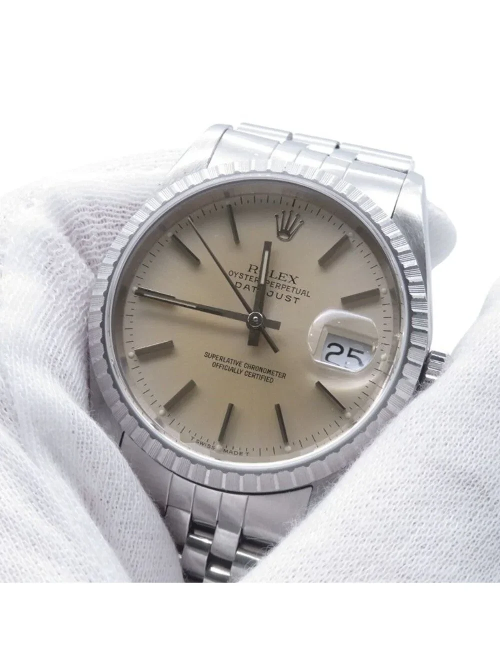 Rolex Datejust Watch Silver Dial